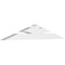 Ekena Millwork Richland Architectural Grade PVC Gable Bracket, 60"W x 10"H x 4"D x 4"F, 4/12 Pitch GBP060X10X0404RIC00 - alternate 1